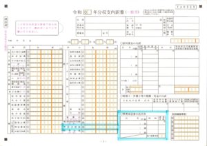 白色申告書の収支内訳書への事業専従者控除の記載箇所