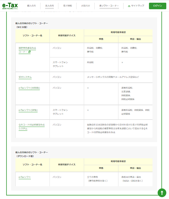 e-tax公式ページより