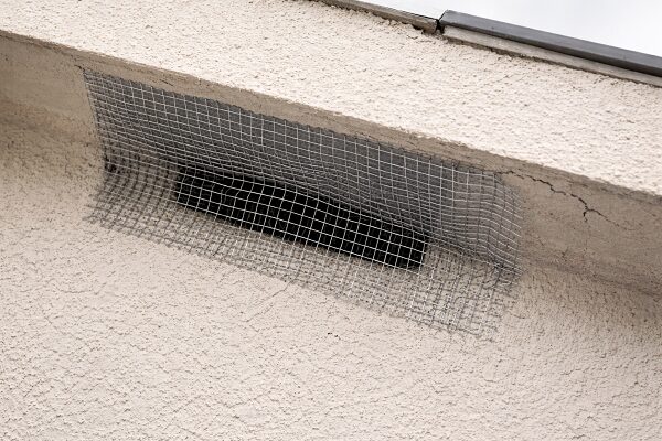 静岡の害獣駆除の事例1（コウモリの侵入口を封鎖した様子）