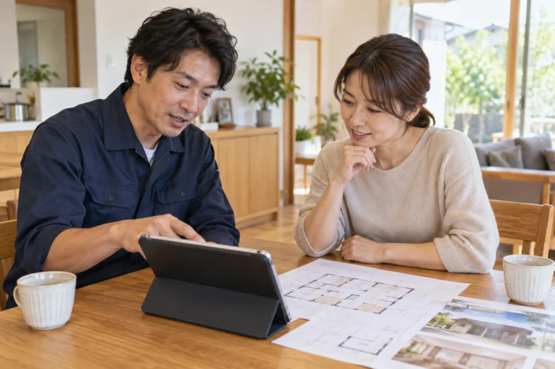 住まいの困りごとを相談する場面のイメージ